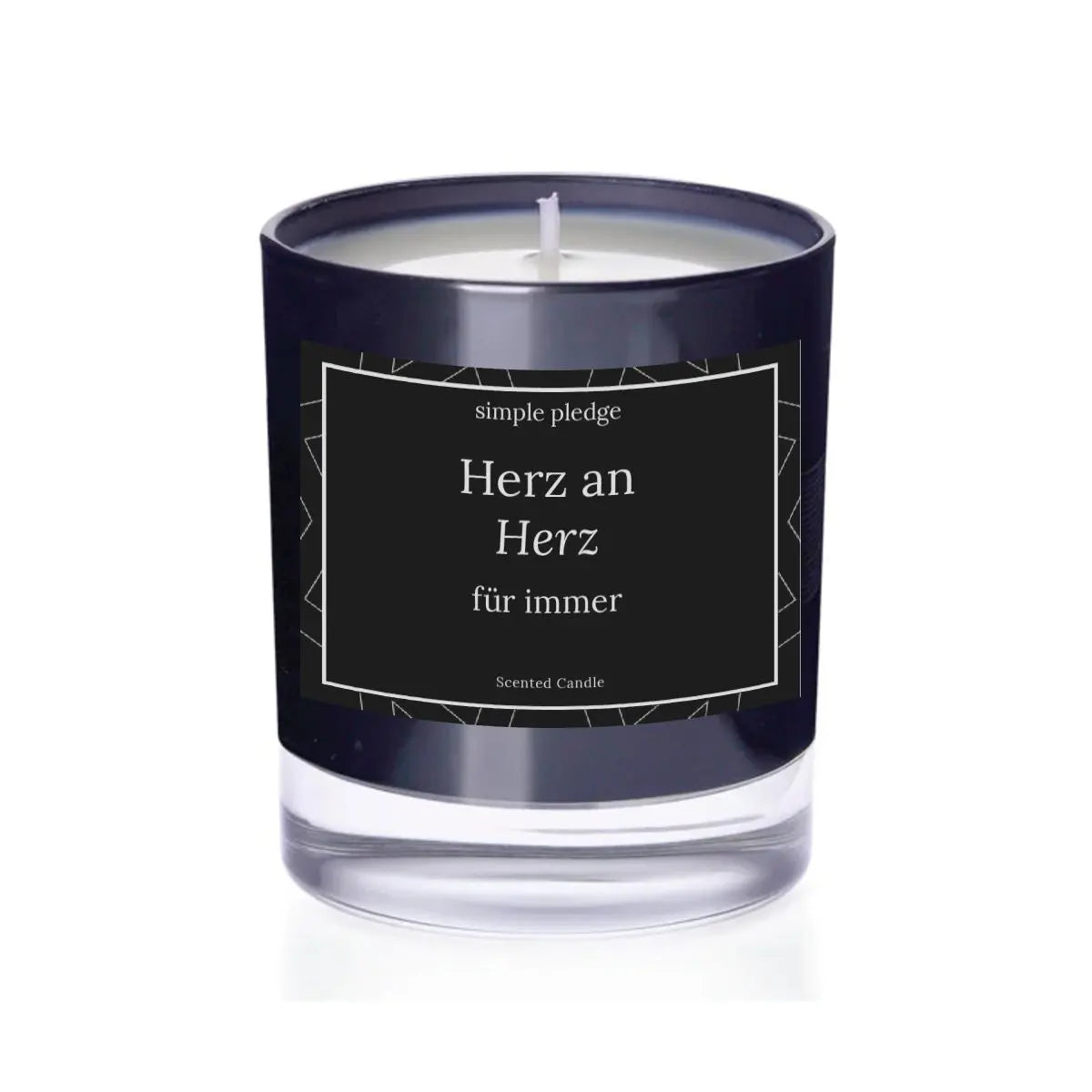 Herz an Herz für immer - Duftkerze Duftkerze mit Spruch Simple Pledge