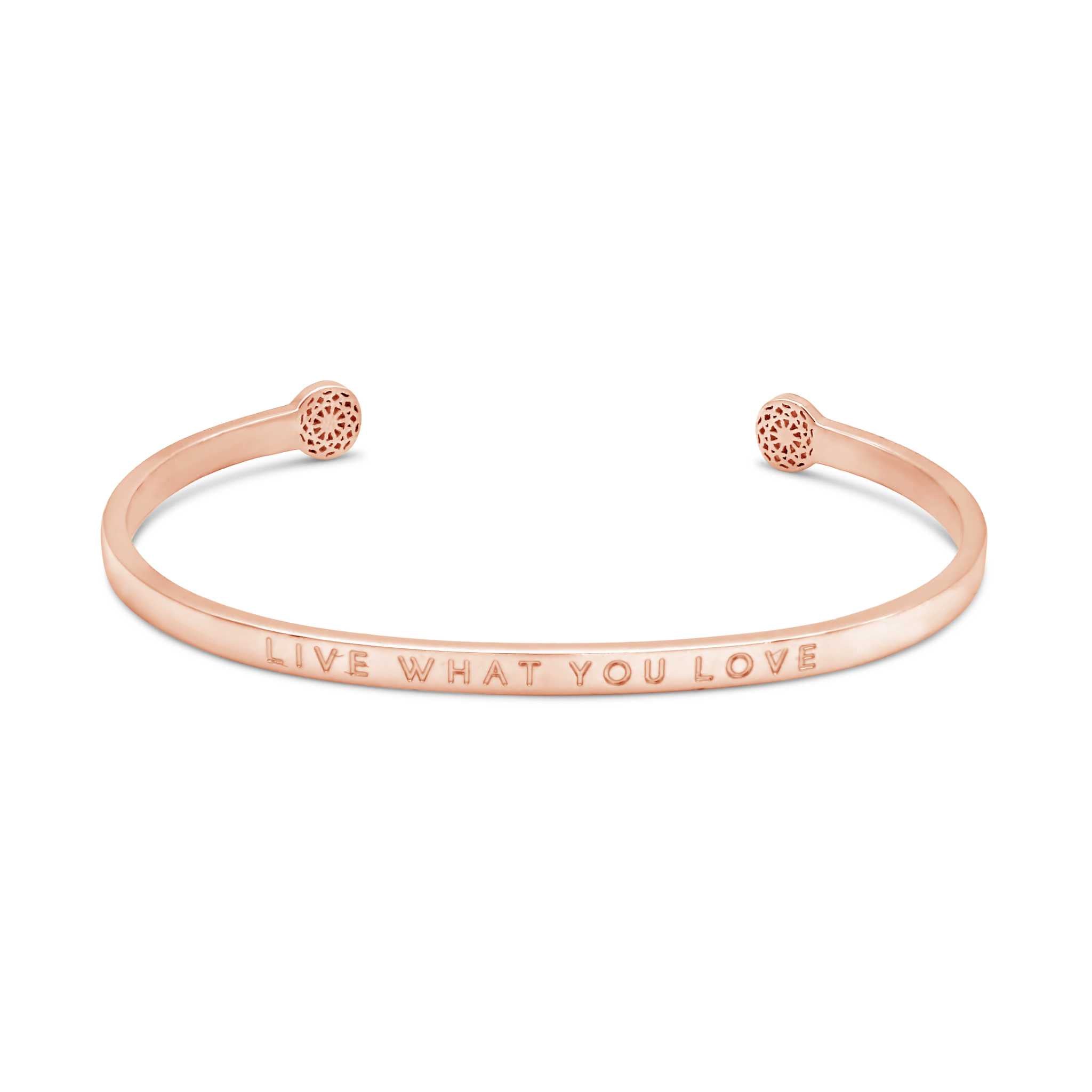 Live What You Love Blind Armreif Simple Pledge