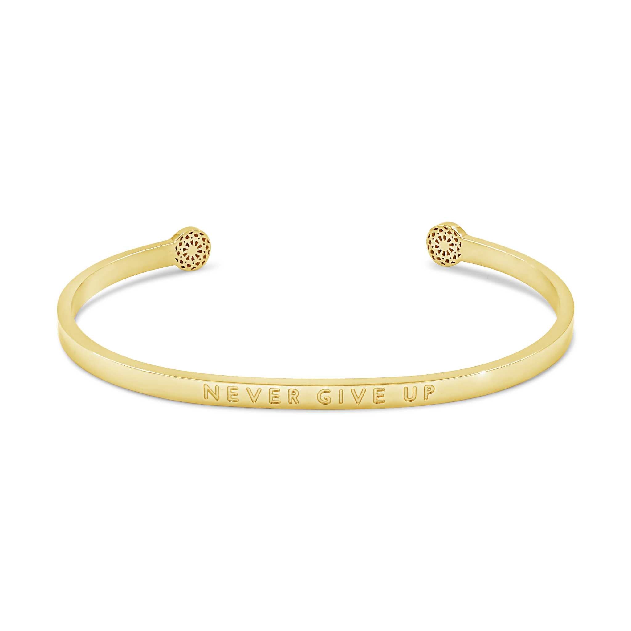 Never Give Up - Blind Armreif Simple Pledge