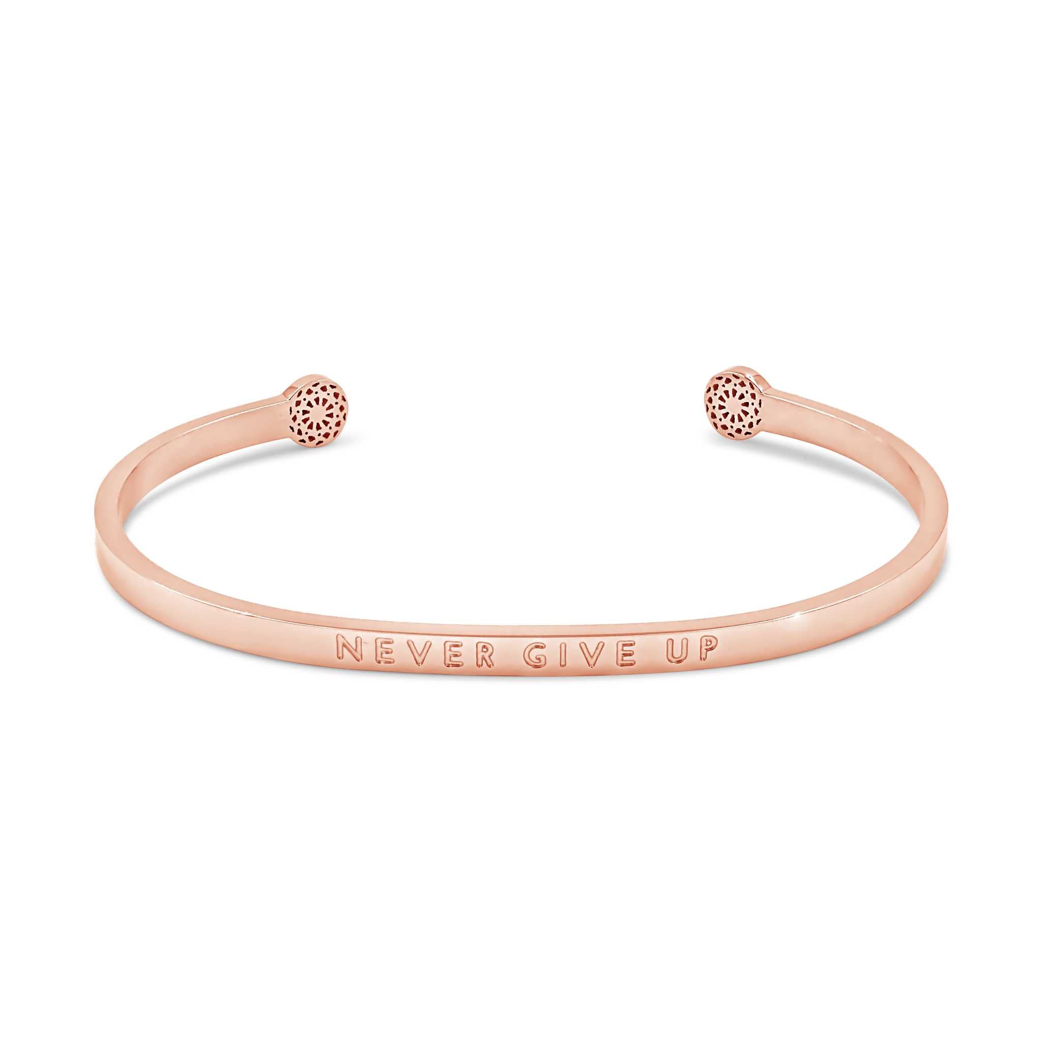 Never Give Up - Blind Armreif Simple Pledge