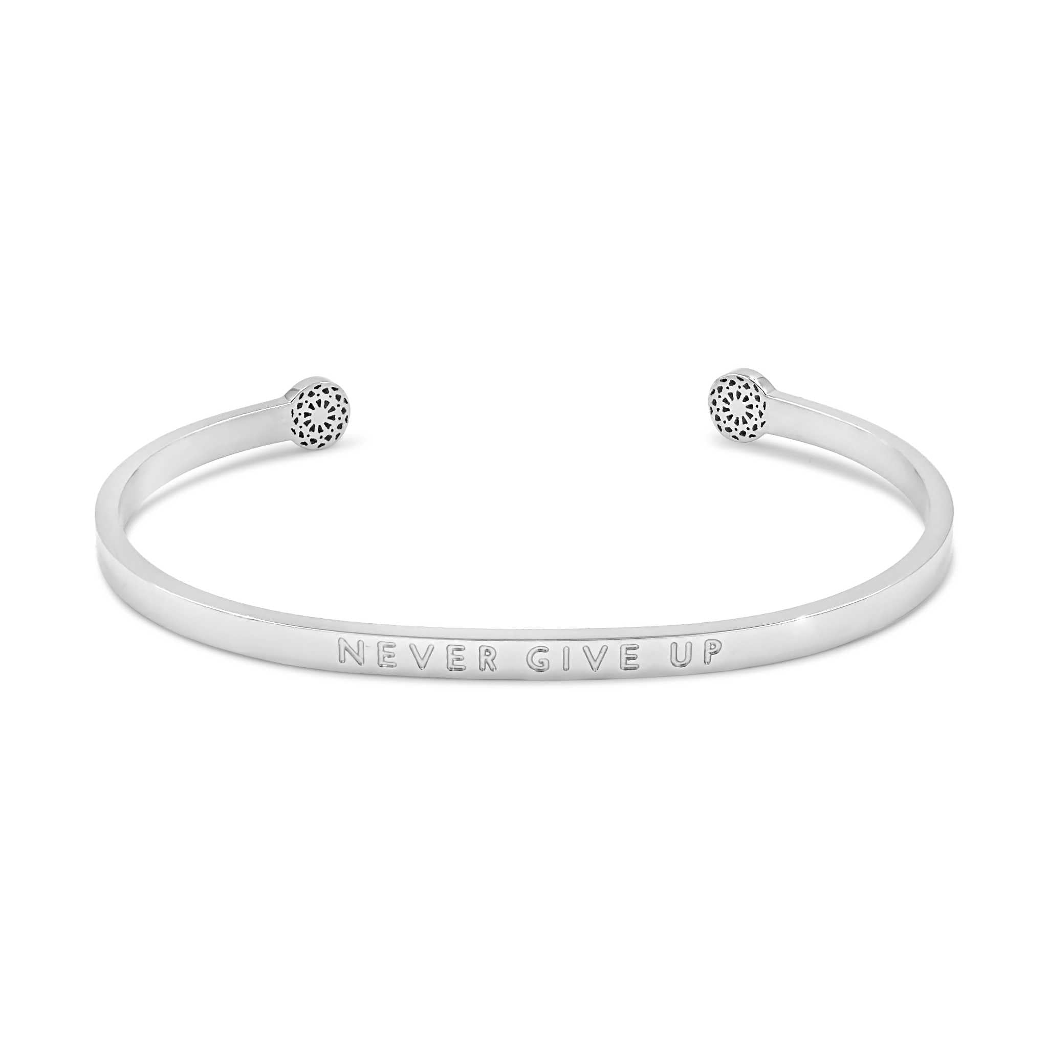 Never Give Up - Blind Armreif Simple Pledge