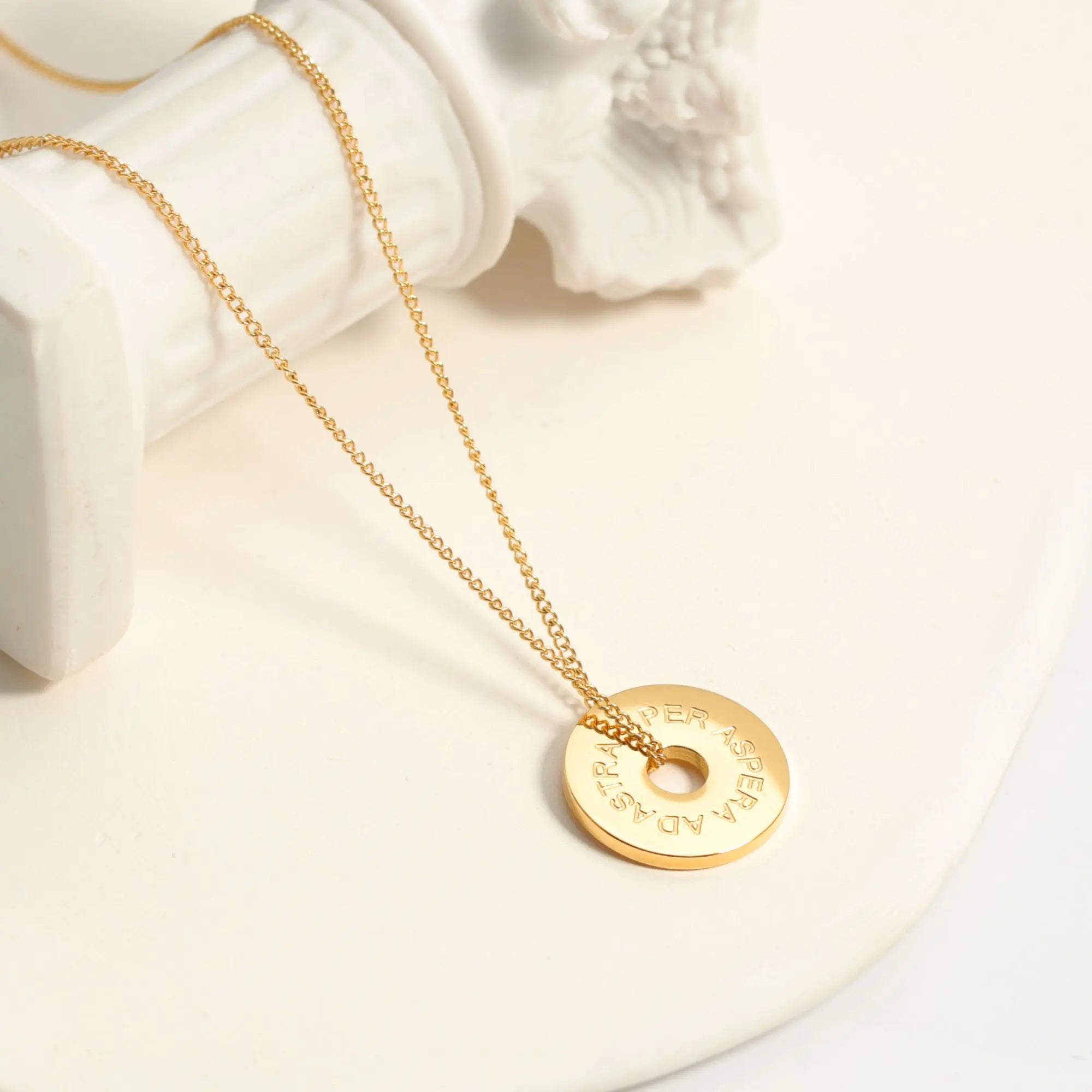 PER ASPERA AD ASTRA - Circle Halskette Halskette Simple Pledge