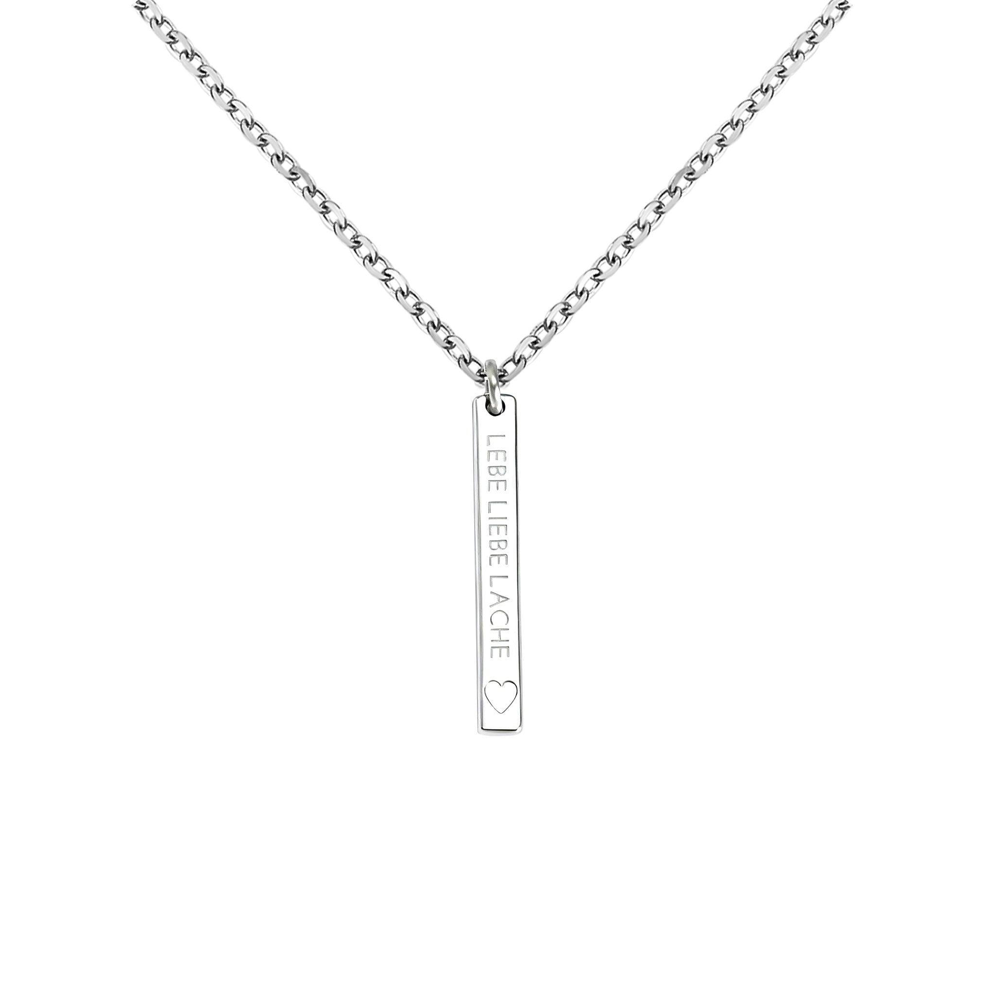 Lebe Liebe Lache Stab-Halskette