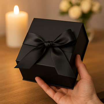 Luxuriöse Geschenkverpackung mit Schleife