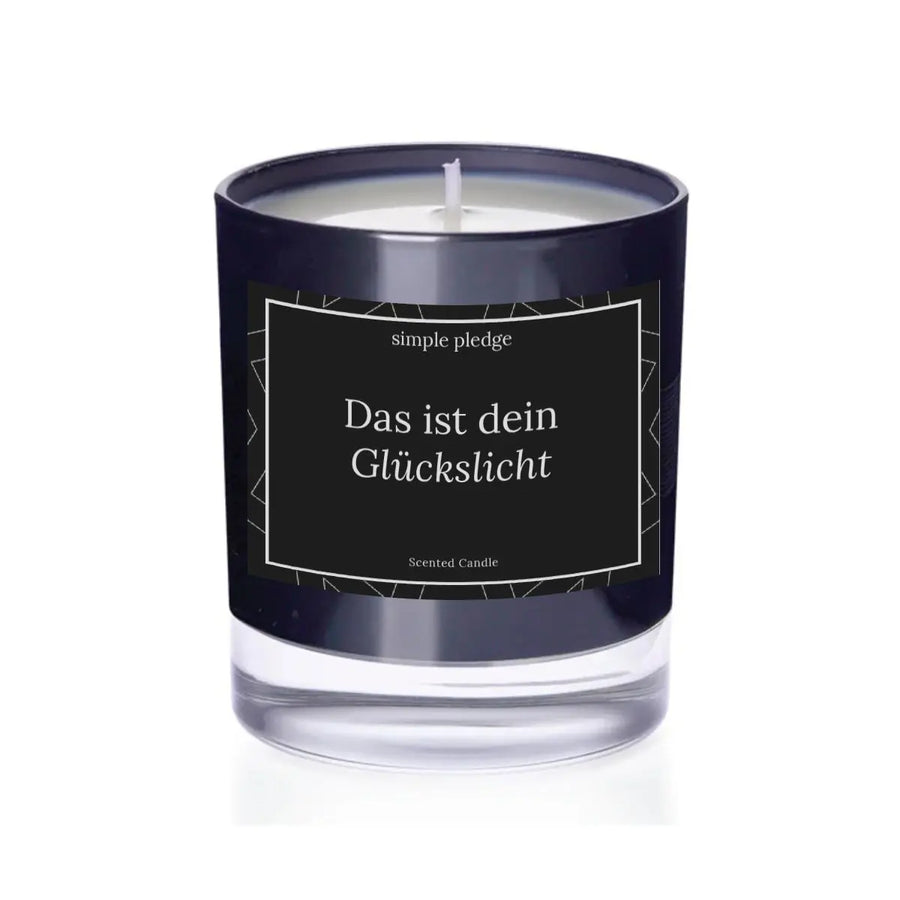 Das ist dein Glückslicht - Duftkerze Duftkerze mit Spruch Simple Pledge