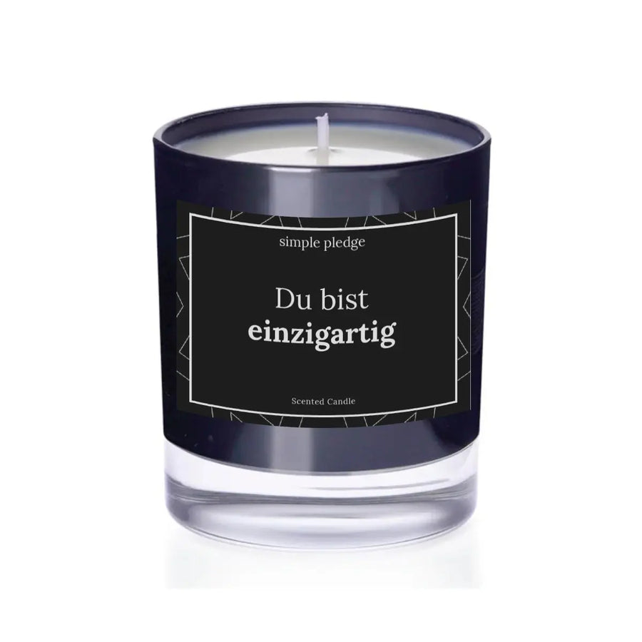 Du bist einzigartig - Duftkerze Duftkerze mit Spruch Simple Pledge