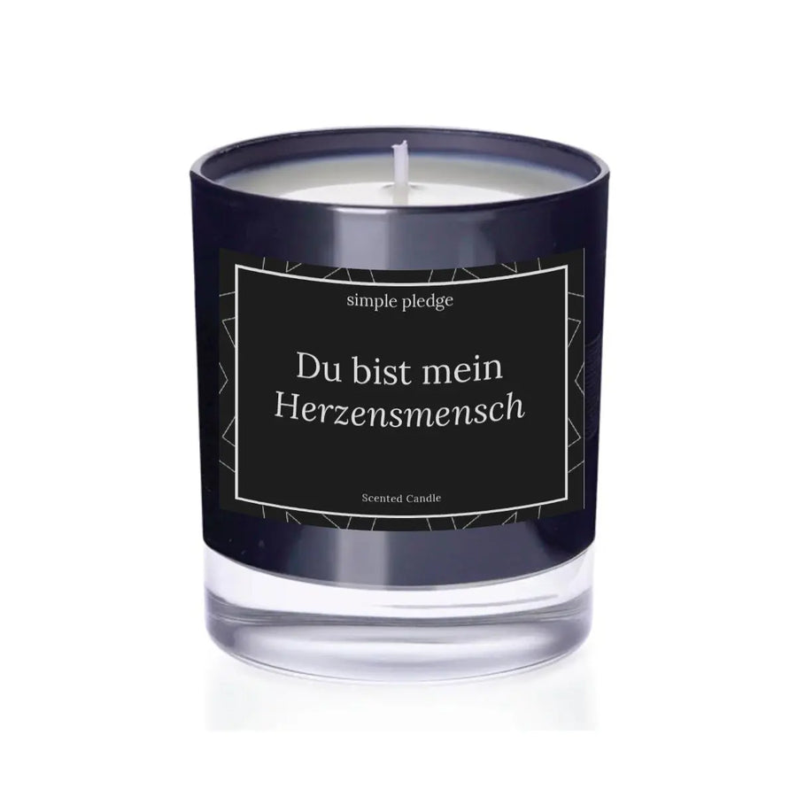 Du bist mein Herzensmensch - Duftkerze Duftkerze mit Spruch Simple Pledge