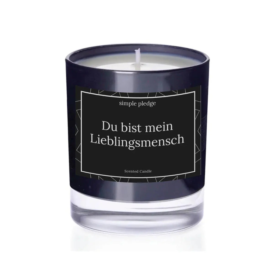 Du bist mein Lieblingsmensch - Duftkerze Duftkerze mit Spruch Simple Pledge