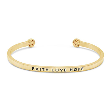 Faith Love Hope Armreif Simple Pledge