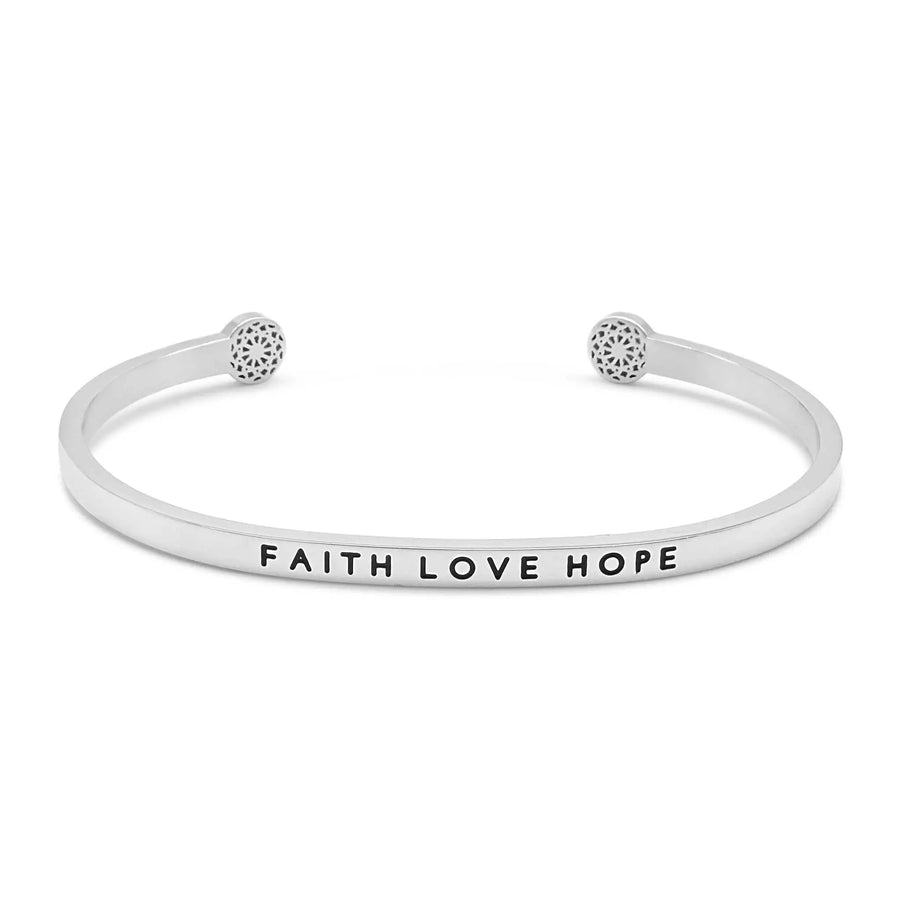 Faith Love Hope Armreif Simple Pledge