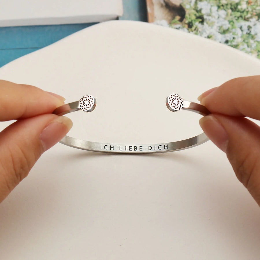 Ich liebe dich (Innengravur) Armreif mit Gravur Simple Pledge