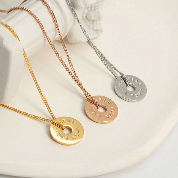 LIVE LOVE LAUGH - Circle Necklace