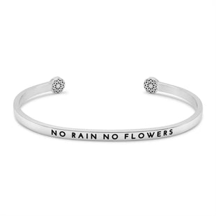 No Rain No Flowers Armreif Simple Pledge