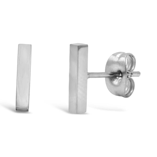 "Square Bar" stud earrings