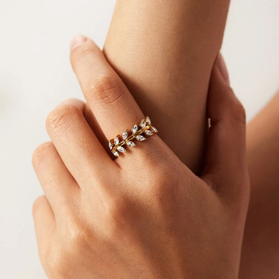 Ring Amelie Gold mit Zirkonia Ring Simple Pledge