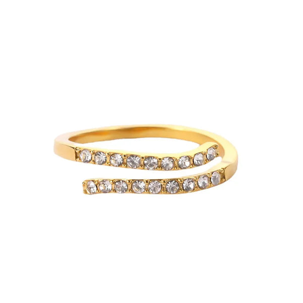 Ring Chloe Gold with clear zirconia