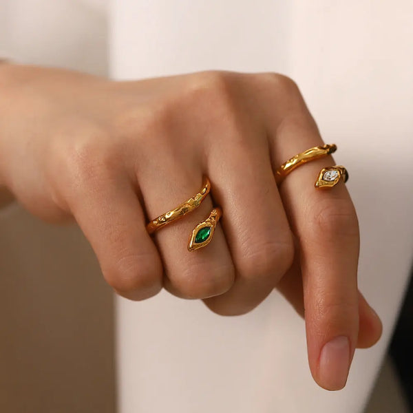 Ring Olivia Gold with zirconia
