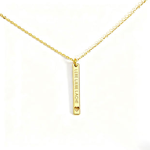 Lebe Liebe Lache Stab-Halskette