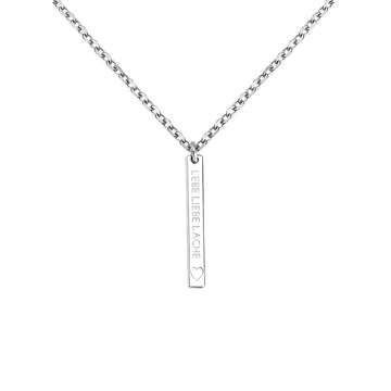 Lebe Liebe Lache Stab-Halskette