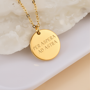 Per Aspera Ad Astra Coin Halskette