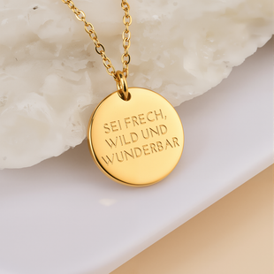 Sei frech, wild und wunderbar Coin Halskette