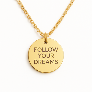 Follow your Dreams Coin Halskette
