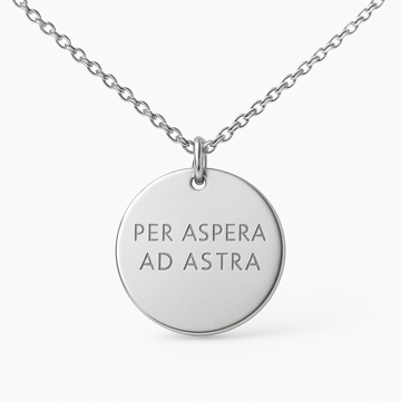 Per Aspera Ad Astra Coin Halskette