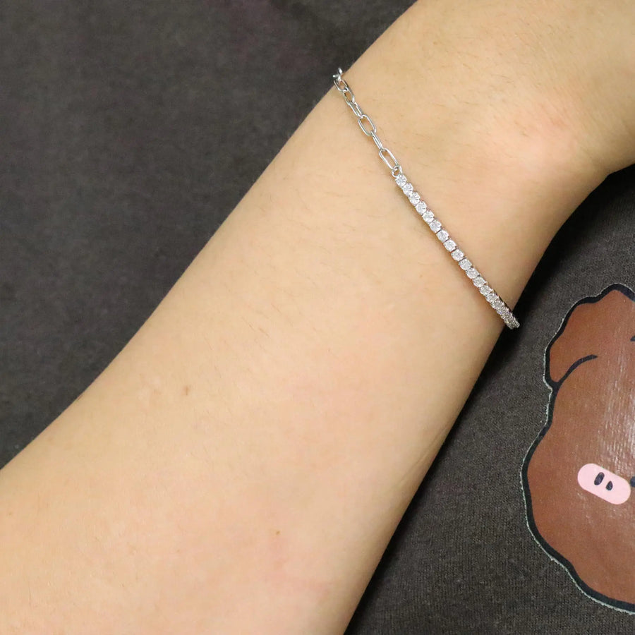 Sterling Silber Armband "Arielle" mit Zirkonia 16+3cm Armband Simple Pledge