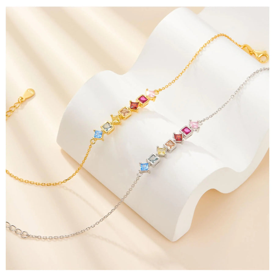 Sterling Silber Armband "Avalon" mit Zirkonia, 17+3cm Armband Simple Pledge