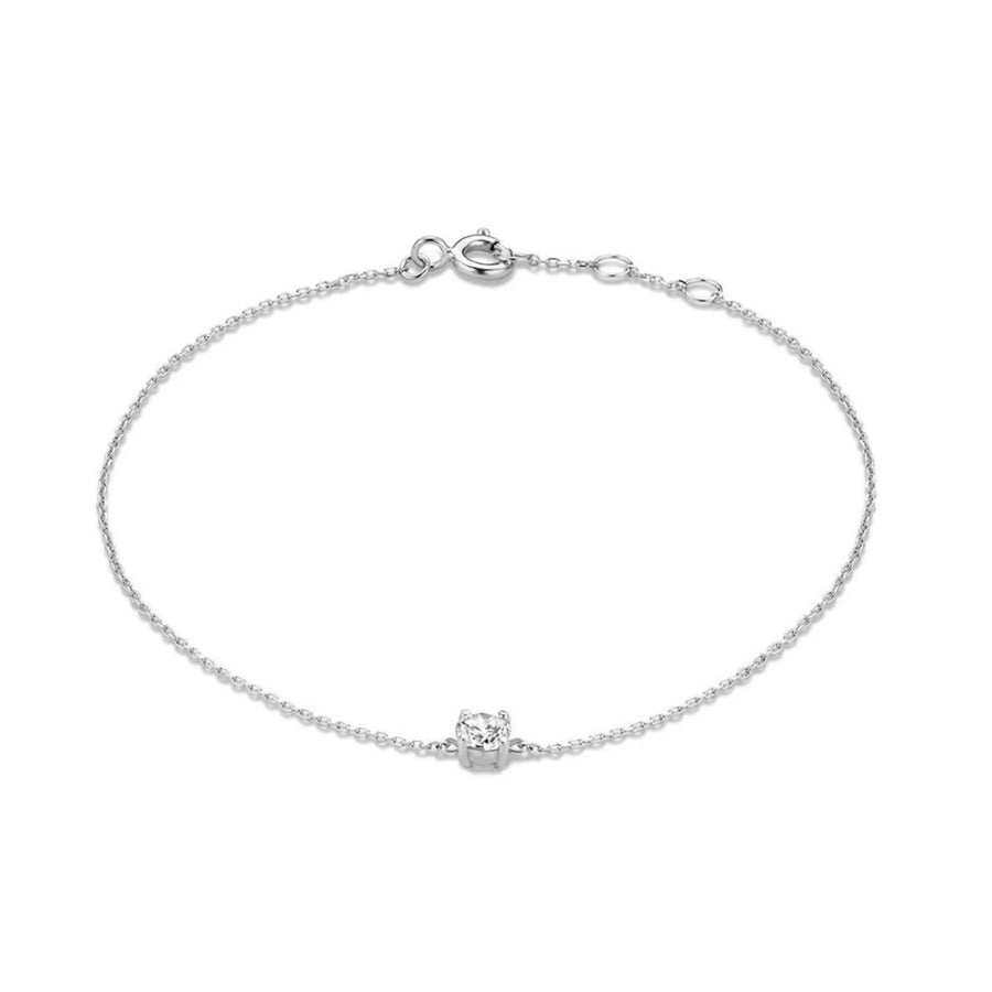 Sterling Silber Armband "Eldarion" mit Zirkonia, 17+3cm Armband Simple Pledge