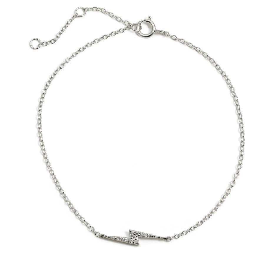 Sterling Silber Armband "Flash" mit Zirkonia, 17+3cm Armband Simple Pledge