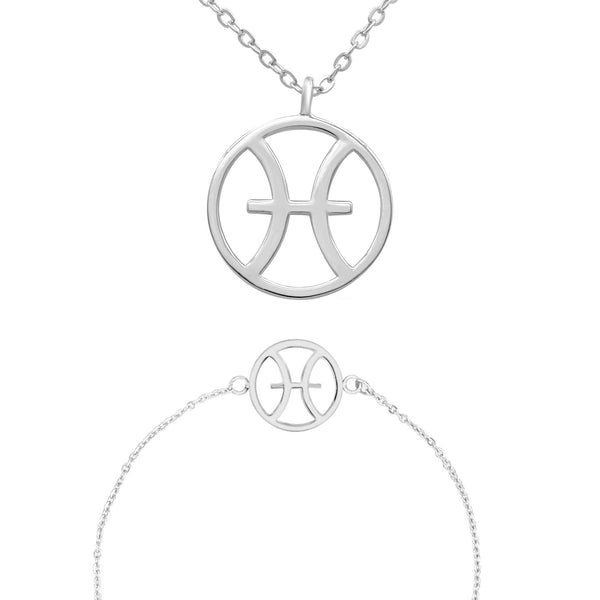 Zodiac sign "Pisces" - necklace & bracelet set