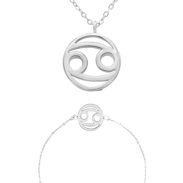 Zodiac sign "Cancer" - necklace & bracelet set
