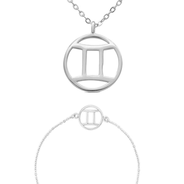 Zodiac sign "Gemini" - necklace & bracelet set