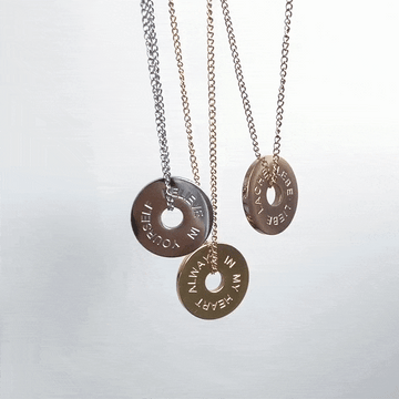 CHOOSE HAPPINESS - Circle Necklace